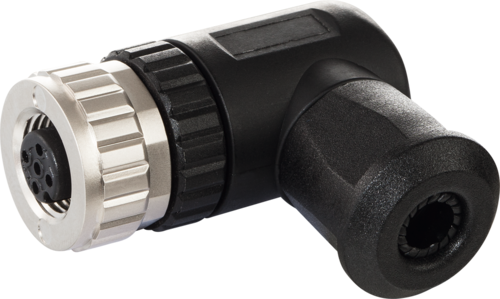 M12 female 90° A-cod. screw terminal