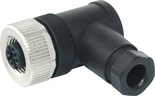 M12 female 90° A-cod. screw terminal
