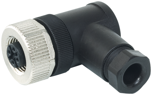 M12 female 90° field-wireable