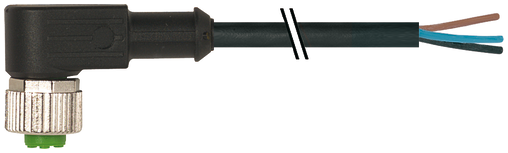 M12 female 90° with cable