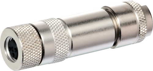 M8 female 0° A-cod. screw terminal