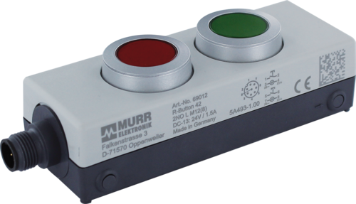 Reset button with 2 illuminated push buttons