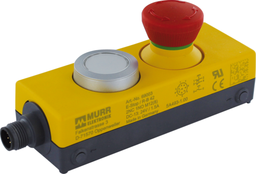 Emergency stop with 2 positive opening
