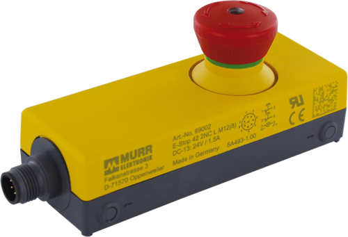 Emergency stop with 2 positive opening
