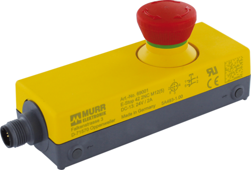 Emergency stop with 2 positive opening