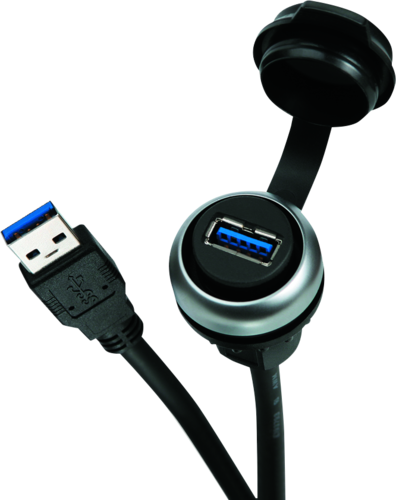 MSDD pass-through USB 3.0 form A, 0.6 m cable, design silver