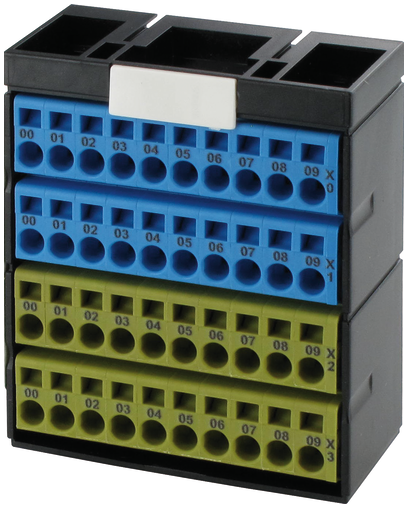 POTENTIAL TERMINAL BLOCK BLUE YELLOW