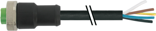 Mini (7/8) 5 pole, Female 0° w/ Cable