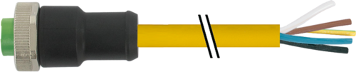 Mini (7/8) 5 pole, Female 0° w/ Cable