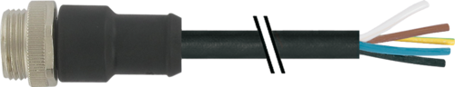 Mini (7/8) 5 pole, Male (Ext.) 0° w/ Cable