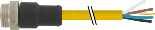 Mini (7/8) 5 pole, Male (Ext.) 0° w/ Cable