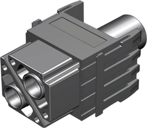 Power female module, 2-pole, crimp t.