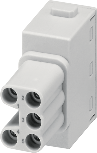 Female module, 5-pole, Push-in