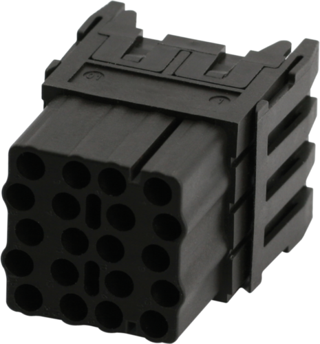 Female module, 20-pole, crimp t.