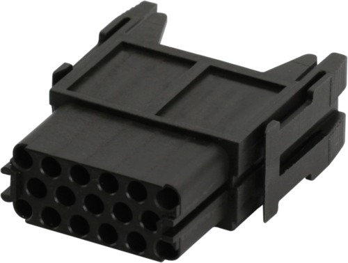 Female module, 17-pole, crimp t.