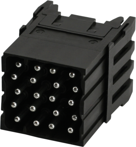 Male module, 20-pole, crimp t.