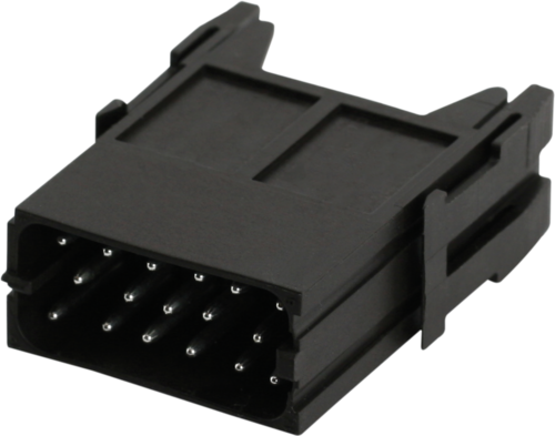 Male module, 17-pole, crimp t.