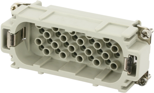 B16 male 40-pole, crimp t., 250 V, 10 A