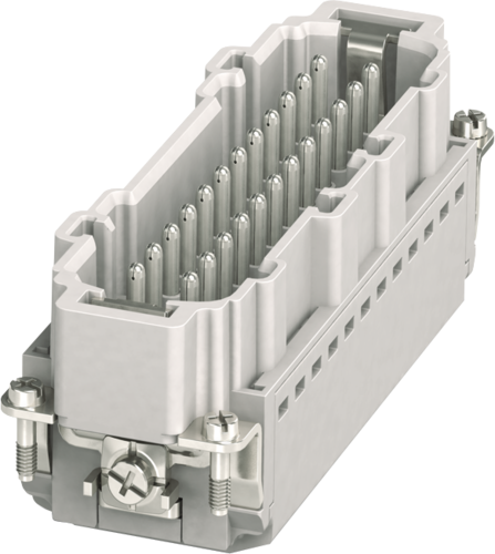 B24 male 24-pole, Push-in, 500 V, 16 A
