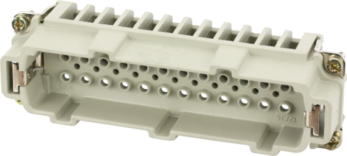 B24 male 24-pole, crimp t., 500 V, 16 A