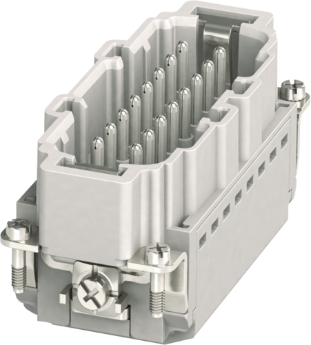 B16 male 16-pole, Push-in, 500 V, 16 A