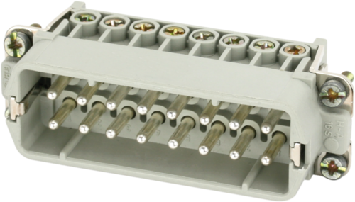A16 male 16-pole, screw t., 250 V, 16 A