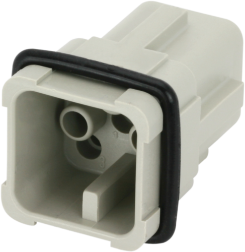 A3 male 8-pole, crimp t., 250 V, 16 A