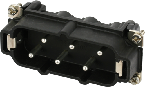 B16 male 6-pole, screw t., 400 V, 42 A