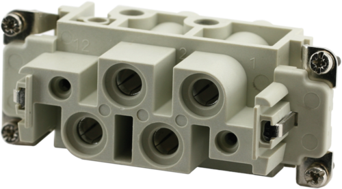 B16 female 4+2-pole, screw t., 830/400 V, 80/16 A