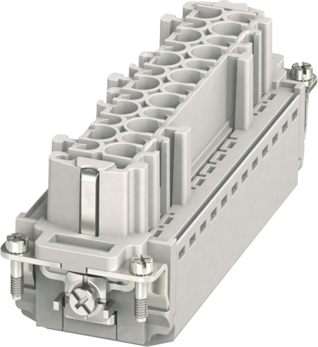 B24 female 24-pole, Push-in, 500 V, 16 A