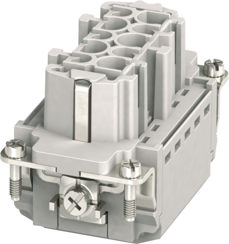 B10 female 10-pole, Push-in, 500 V, 16 A