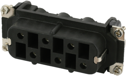 B16 female 6-pole, screw t., 400 V, 42 A