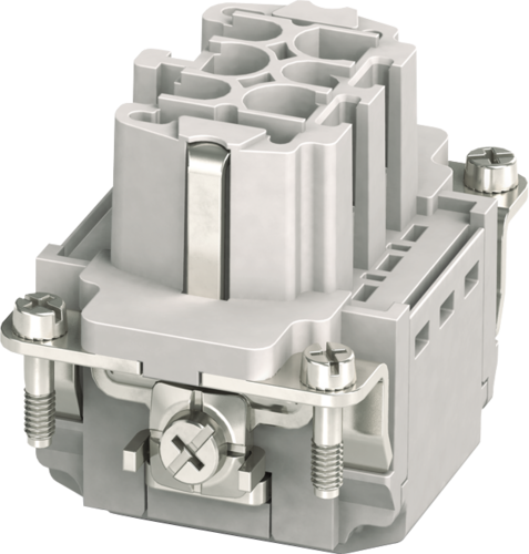 B6 female 6-pole, Push-in, 500 V, 16 A