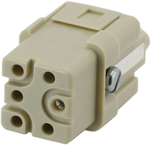A3 female 5-pole, crimp t., 400 V, 16 A