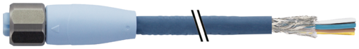 M12 female 0° A-cod. with cable shielded F&B Pro