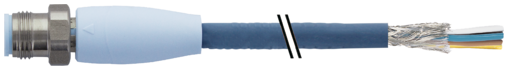 M12 male 0° A-cod. with cable shielded F&B Pro