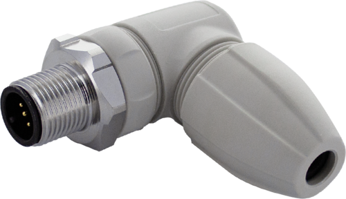 M12 male 90° A-cod. screw terminal F&B Pro