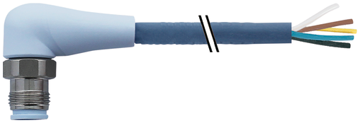 M12 male 90° A-cod. with cable F&B Pro