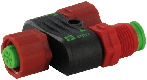T-Coupler M12 female / M12 male/female C-cod.