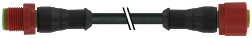 M12 male 0° / M12 female 0° C-cod.
