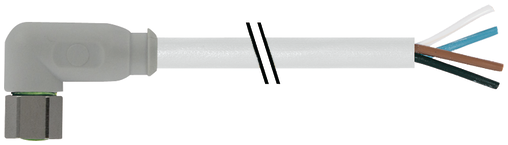 M8 female 90° A-cod. with cable F&B
