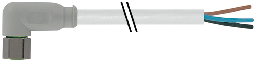 M8 female 90° A-cod. with cable F&B
