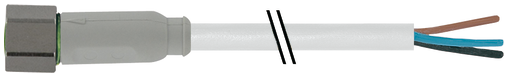 M8 female 0° A-cod. with cable F&B