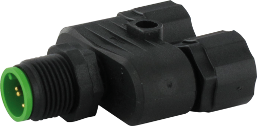 T-Coupler M12 male / M12 female A-cod. Lite