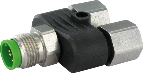 T-Coupler M12 male/2xM12 female A-cod shielded V2A