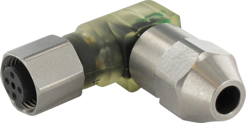 M12 female 90° 3LED IDC V2A