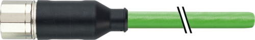 M23 female 0° 17-pole with cable