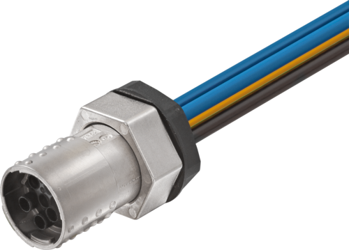 MQ15-X-Power fem. receptable shielded front mount