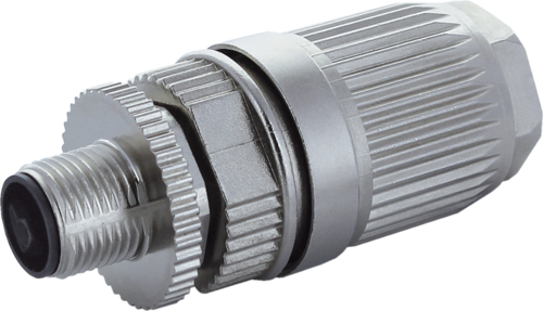 M12 male 0° L-cod. field- wireable (IDC)