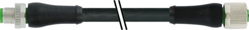 M12 Power male 0° / female 0° S-cod.